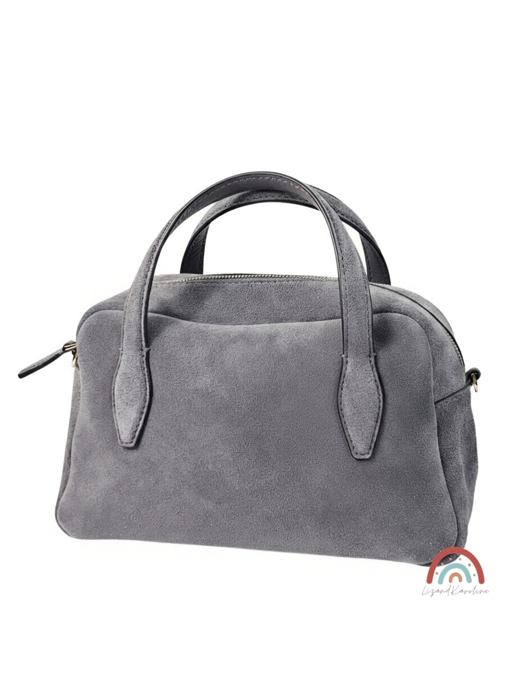 New! Madewell The Small Suede Bag in Coastal Granite